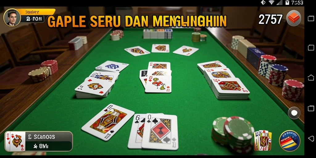 Tampilan gameplay Gaple yang menarik dan interaktif.