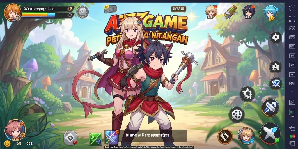 Screenshot A777GAME menampilkan aksi seru karakter Anime.