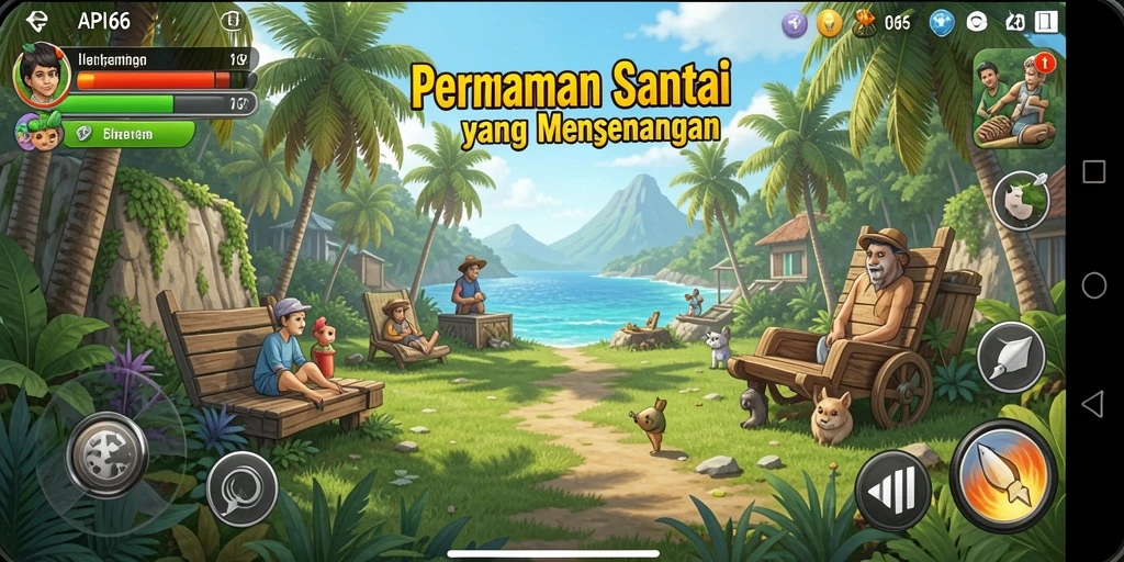 Screenshot utama API66 menunjukkan gameplay yang penuh warna dan menyenangkan.