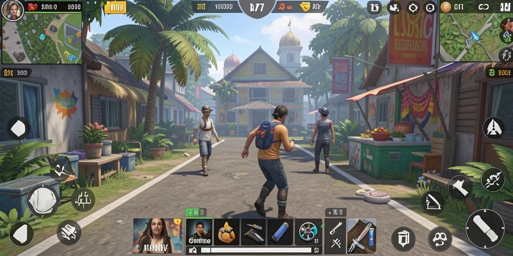 Tampilan gameplay menarik dari API77 yang menunjukkan interaksi karakter.