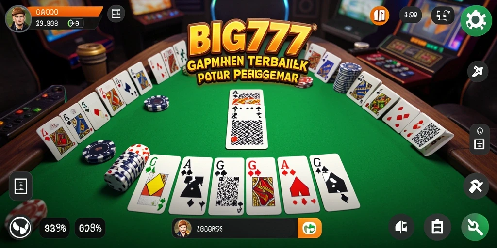 Screenshot gameplay BIG777 menampilkan suasana seru permainan Gaple.