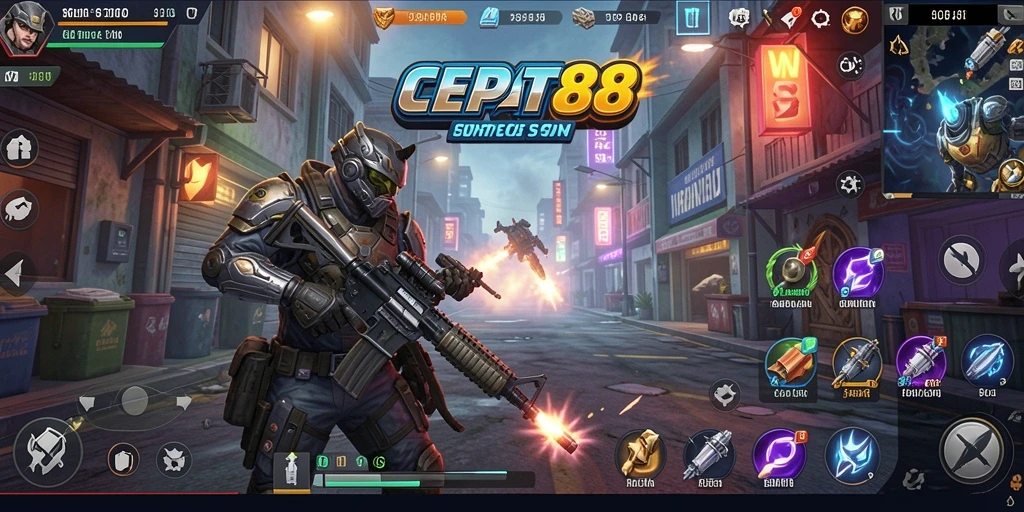 Tangkapan layar utama gameplay <strong>CEPAT88</strong> yang menunjukkan interaksi karakter dan lingkungan.
