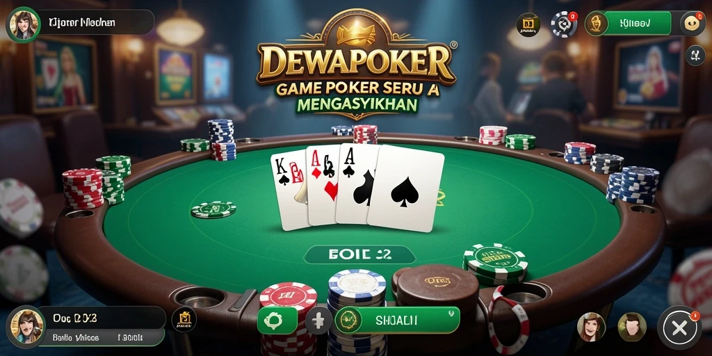 Tangkapan layar gameplay DEWAPOKER yang menegangkan dan menyenangkan.