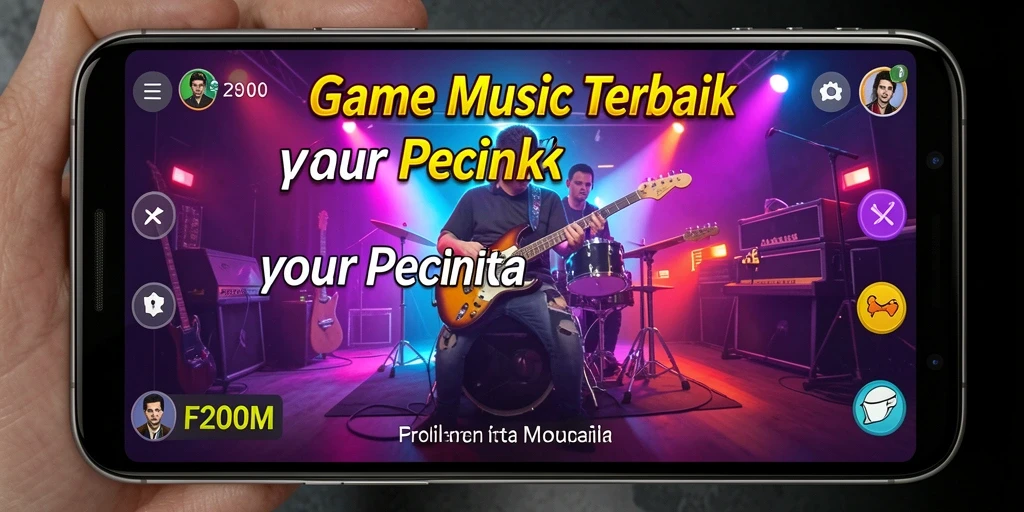 Tampilan gameplay menarik dari F200M yang menampilkan interaksi musik.
