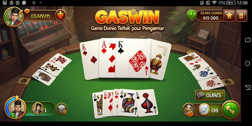 Screenshot gameplay GASWIN menampilkan aksi seru permainan Domino.