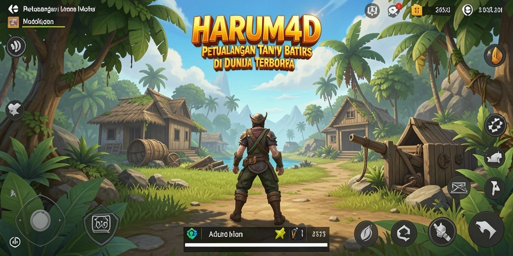Tangkapan layar menampilkan petualangan menakjubkan di dunia terbuka HARUM4D.