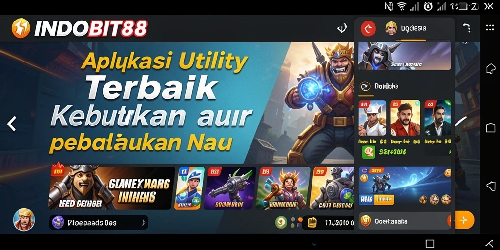 Tampilan antarmuka INDOBIT88 yang modern dan intuitif.