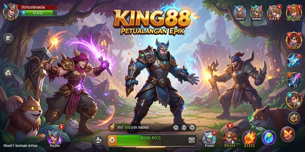 Tampilan gameplay KING88 dengan aksi seru di dunia RPG.