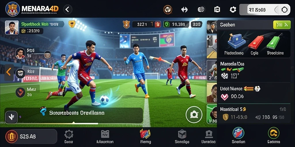 Tampilan gameplay MENARA4D menampilkan berbagai pilihan taruhan olahraga.