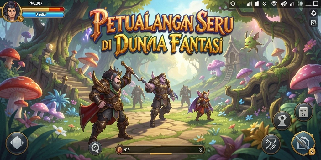 Tangkapan layar gameplay menampilkan eksplorasi dunia fantasi menakjubkan.