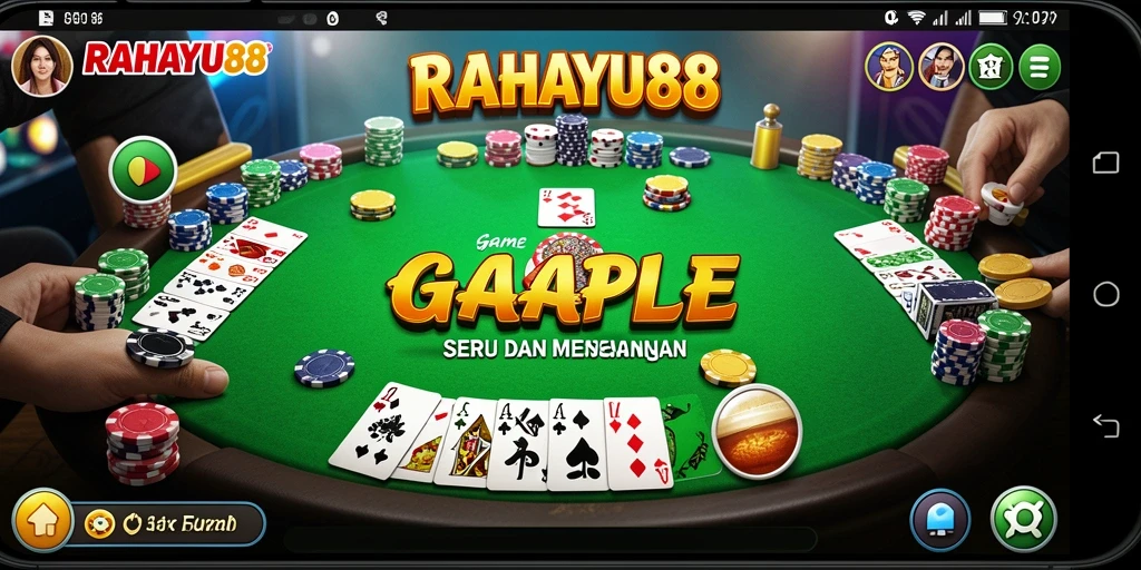 Screenshot RAHAYU88 menampilkan gameplay Gaple yang mendebarkan.
