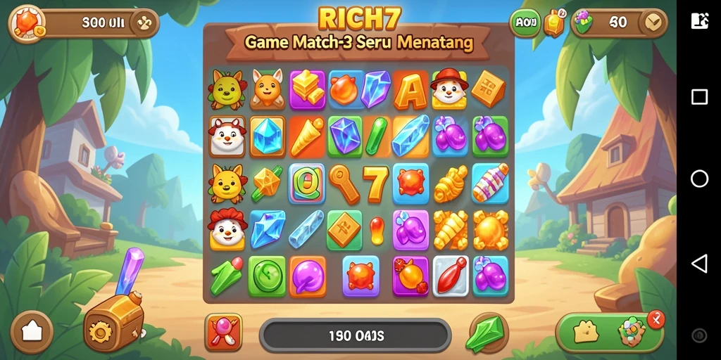 Tampilan gameplay seru dari RICH7 yang memukau.